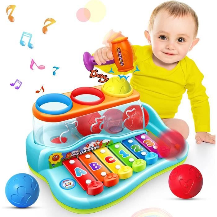 Acheter Jouets musicaux en bois pour bébé, 1 pièce, marteau à