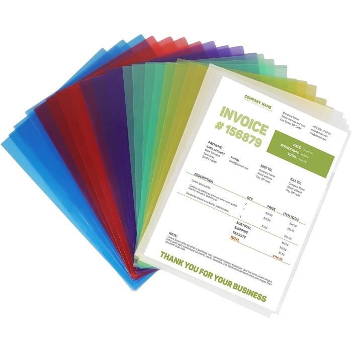 Lot De 25 Pochettes Transparentes Pour Documents 8,5x11 Pouces (21,6x28 Cm) - Neuf Sous Emballage
