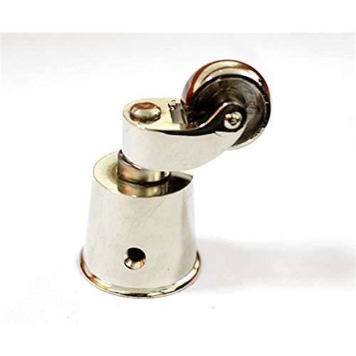 Lot de 4 roulettes pivotantes en laiton massif, rotation à 360°, silencieuses, lisses, adaptées pour pieds de piano, canapés, meubles vintage, capacité de charge 150 kg, avec vis (B