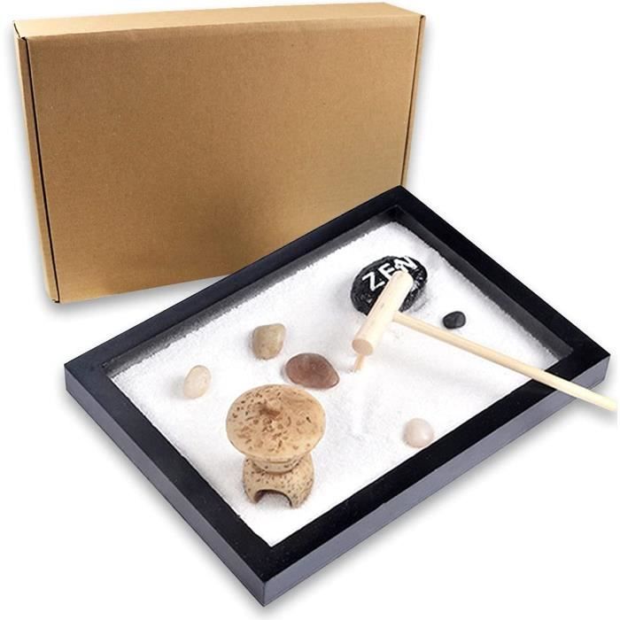 Mini Jardin Zen de MéditationZen Garden,Petit Jardin Zen avec Plateau Mini Jardin Zen de MéditationZen Garden,Petit Jardin Zen avec Plateau