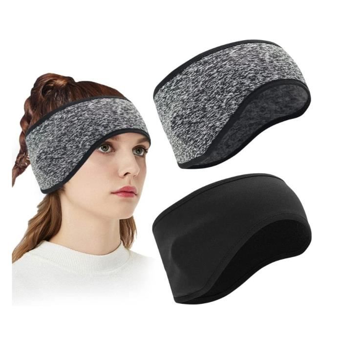 2 PCS Bandeau de Sports dhiver pour Femmes et Hommes Bandeau Hiver Cache Oreille Chaleureux et Confortable Bandeau Oreille