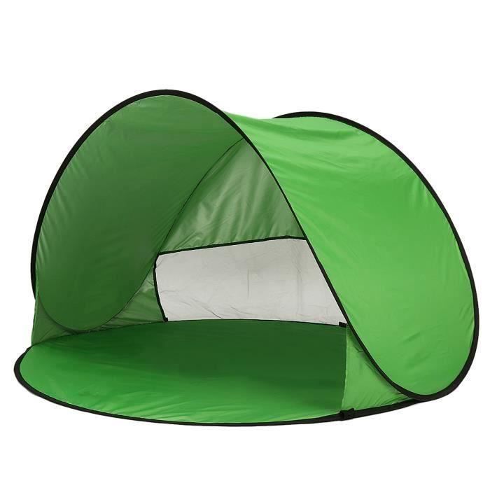 Qn Tente Plage Automatique Pop Up Anti Uv Abri Exterieur Camping Sac Vert 2 Enfant 1 Adulte 4 Prix Pas Cher Cdiscount