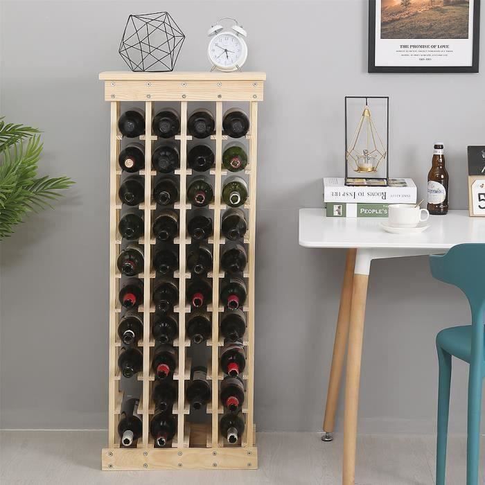 Porte-bouteille en bois - casier à vin original et naturel