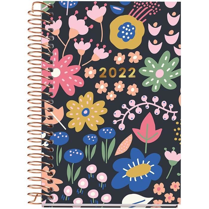 Miquelrius Wochenplaner 2022 'Natura' – Hardcover Im Wildblumen-Design, 80x120 Mm, Spanisch, Mit Spiralbindung