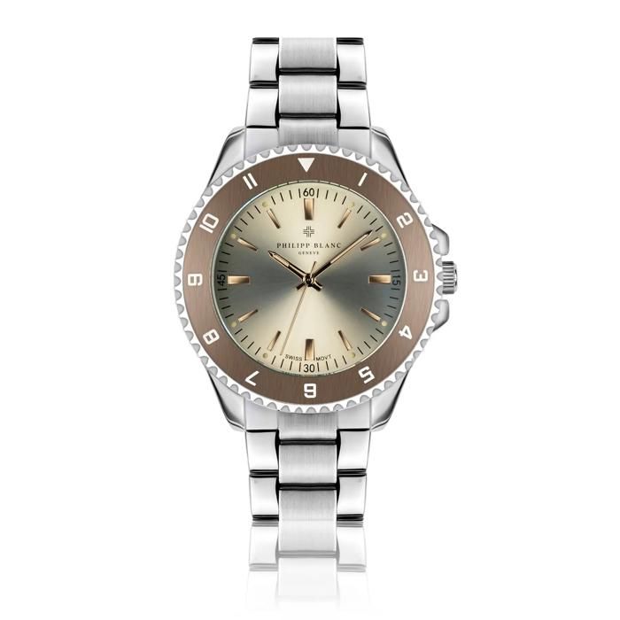 Montre argent Philipp Blanc Avenches - silver - 42 mm