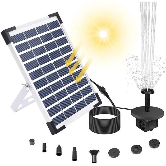 Acheter Pompe de fontaine solaire 3W, fontaine de bain d'oiseaux d'extérieur  à énergie solaire, 7 modèles de pulvérisation, pompe à eau avec