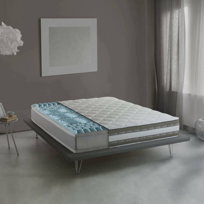 Matelas simple Odessa 200x80h27 cm Blanc