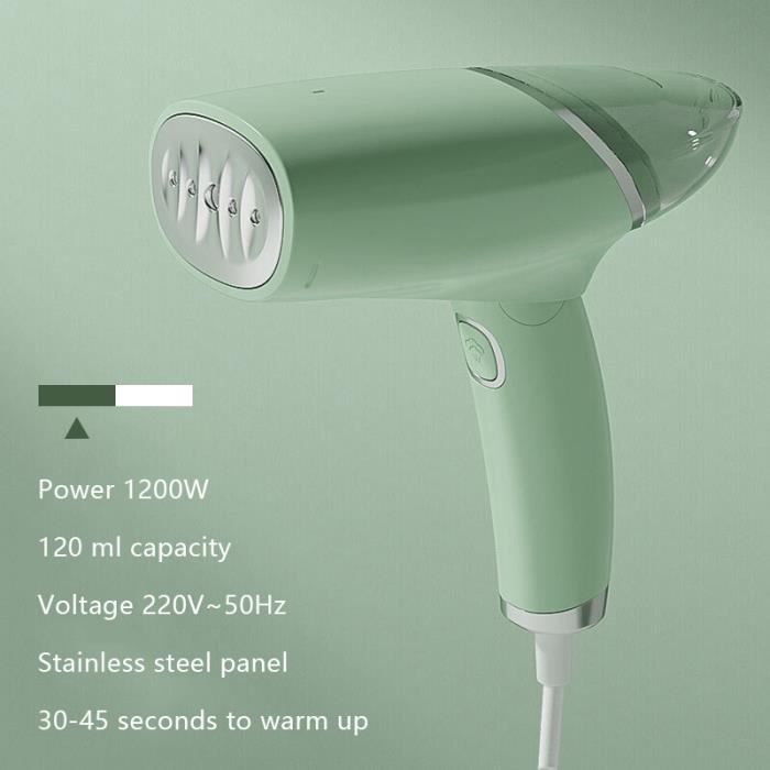 Défroisseur Vapeur Portable 1200W 180ml - Fer à Vapeur Voyage 4 Modes - Blanc