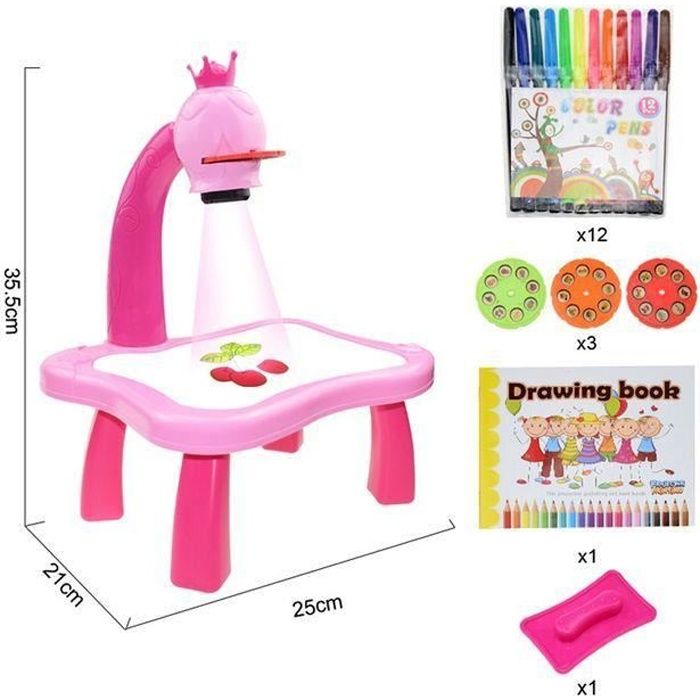 TABLEAU DE DESSIN à LED En Acrylique Pour Enfants, -Rayures, Régla2746