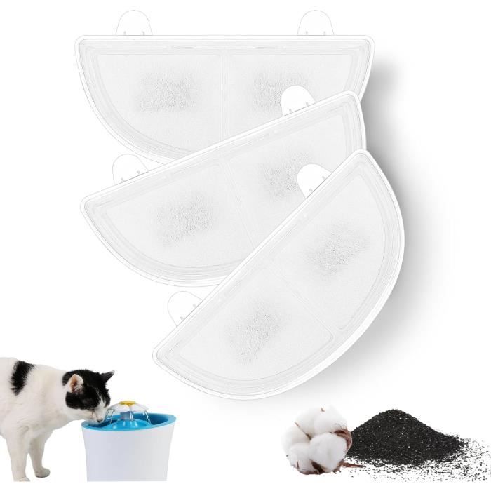 Lot De 12 Filtres Pour Fontaine à Eau Chat FEELNEEDY 4L (YPD-C004) - Avec Mousses Et Charbon Actif - 6