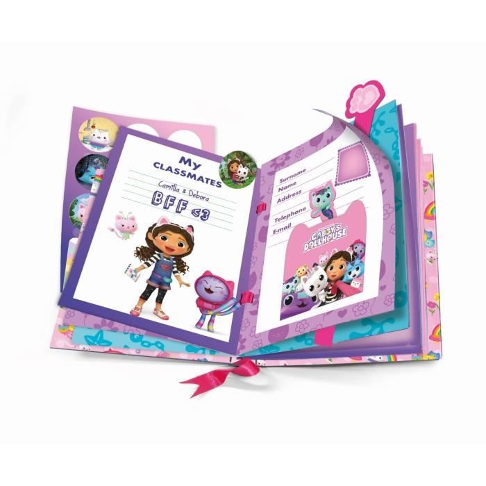 Clementoni Gabby et la Maison Magique Journal intime à personnaliser Avec autocollants feutres crayons et décorations