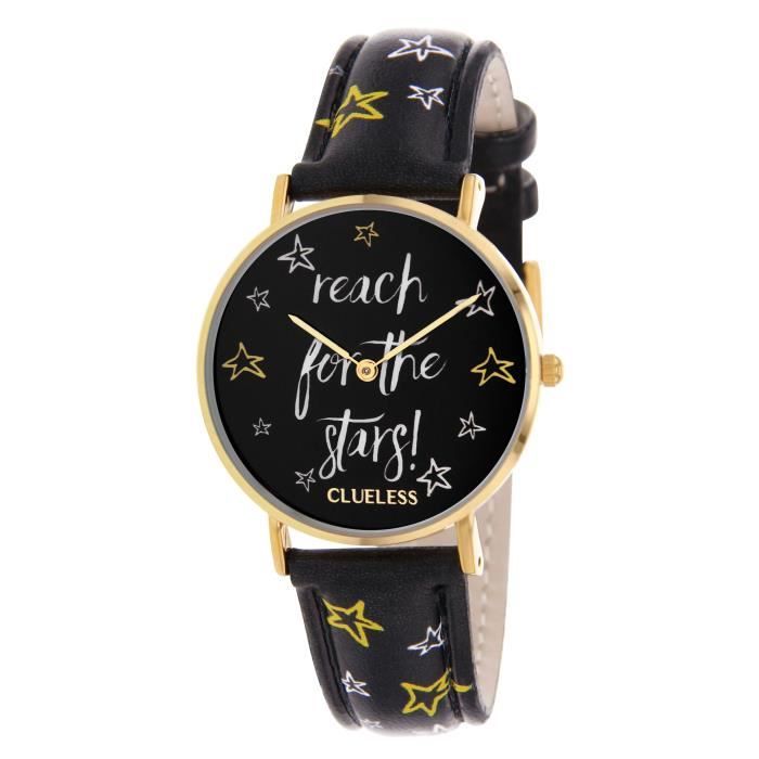 CLUELESS Montre Quartz Les Mots Doux en Cuir Multicolore Femme