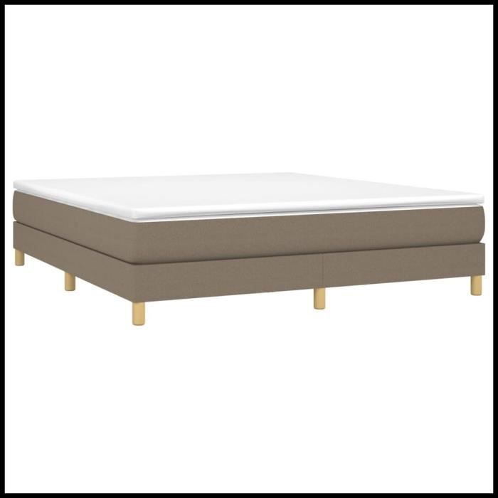 Sommier à ressorts - CUQUE - AB3120626 - Taupe - 160x200 cm - Tissu 100% polyester