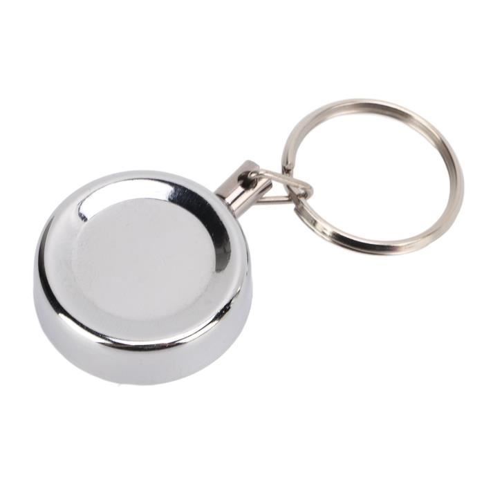 Porte-clés Portable Avec Moulinet De Pêche Et Boucle De Verrouillage Retractable En Fil Dacier