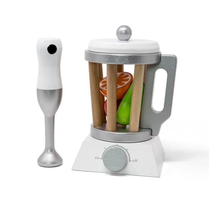 Cuisine Mixeur Bebe Enfant Robot Jeux imitations de Enfants Pâtisserie en Bois Blender Jouet accessoire ustensiles 