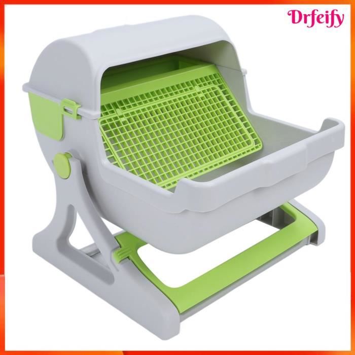 Comparer les prix de Bac à litière pour chat autonettoyant, grand bac à litière semi-automatique en PP, bac à litière semi-automatique pour chat de