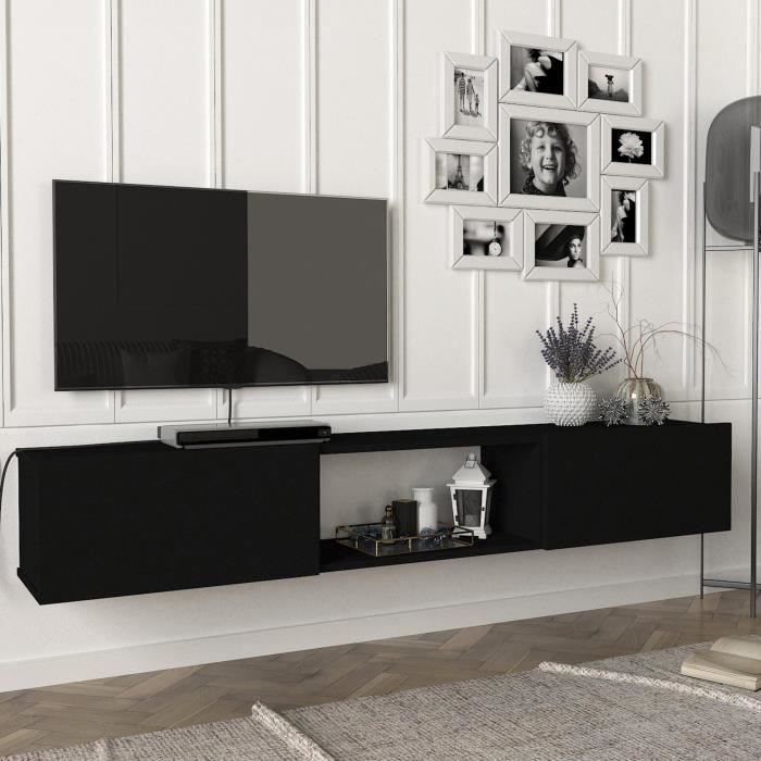 Meuble TV Paltamo 180 x 31 x 30 cm noir