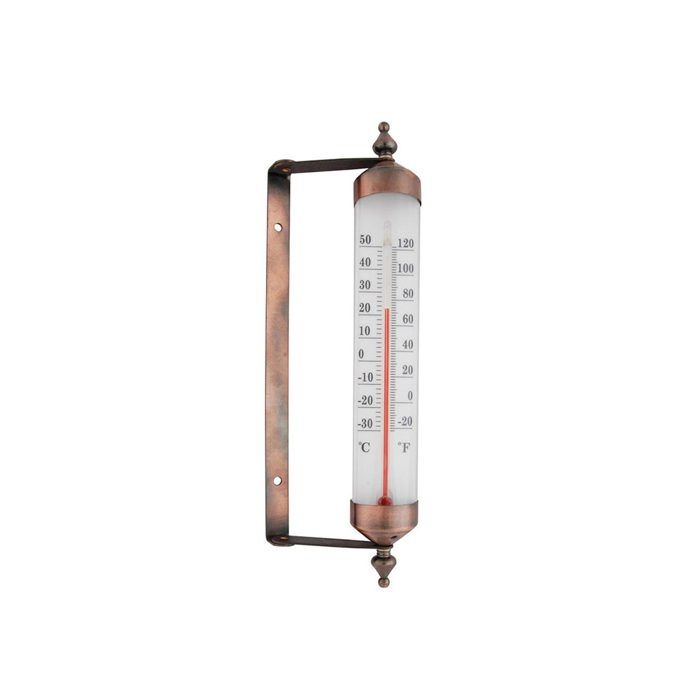 Comparer les prix de Thermomètre de fenêtre Zinc - Esschert Design - 25 cm - Température min. -30°C - Température max. +50°C