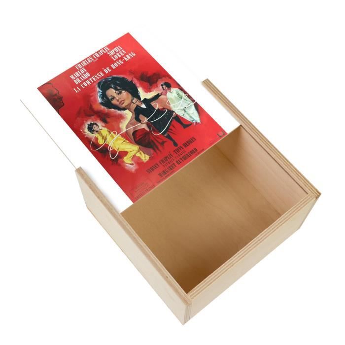 Coffret Ancien En Bois Pour Verres De Projection - Collection Photo Cinéma