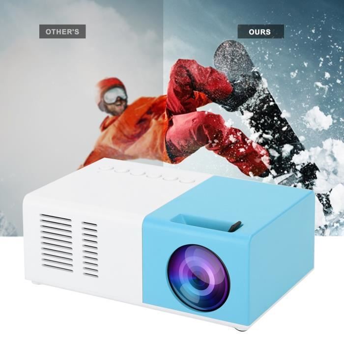 Projecteur LED Mini Projecteur Portable LED 1800LM avec Support de