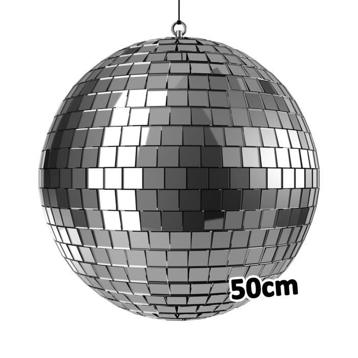 BeamZ Pack Complet Boule à Facettes 30 Cm Avec Moteur Et Projecteur LED 6W - Véritable Boule Disco Pour Soirées Ambiance Festive