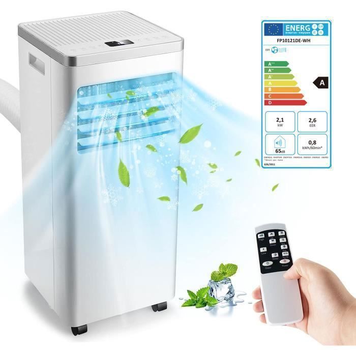 Climatiseur Mobile Avec Evacuation GOPLUS Climatiseur Mobile 14000BTU 4,1kW 5 En 1 De Refroidissement, Chauffage, Du00e9shumidification Clim Mobile 12000 Btu