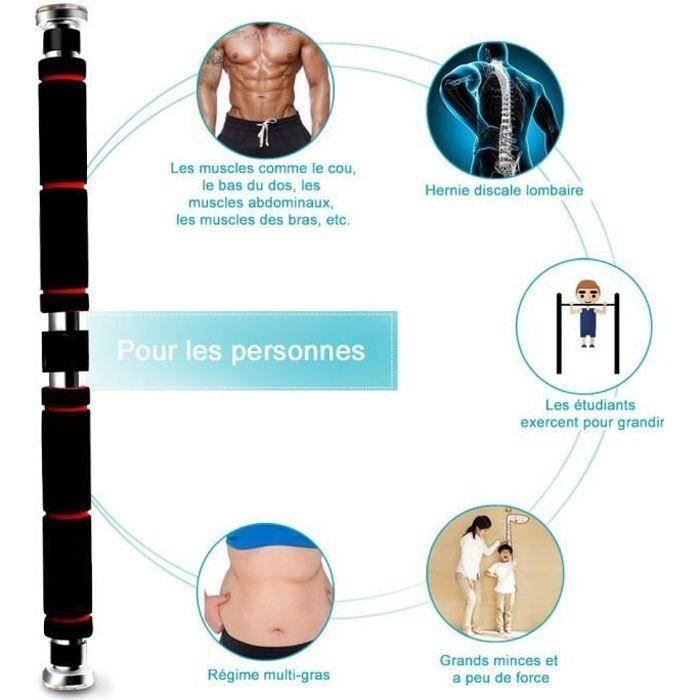 Barre De Traction Porte Barre De Musculation 62-105cm En Acier