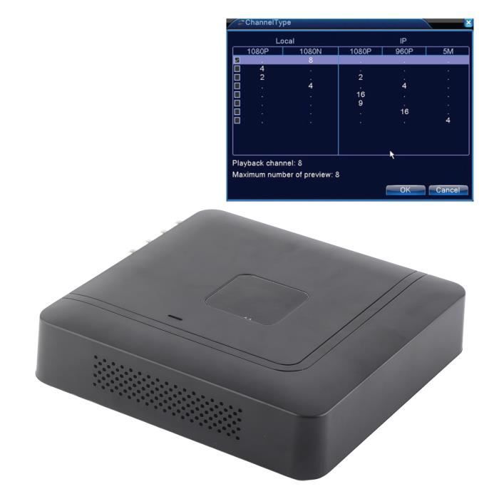 Lorex Enregistreur vidéo numérique 4K Ultra HD 8 canaux Disque dur de 2 To avec détection de mouvement intelligente, reconnaissance faciale et contrôle vocal Smart Home