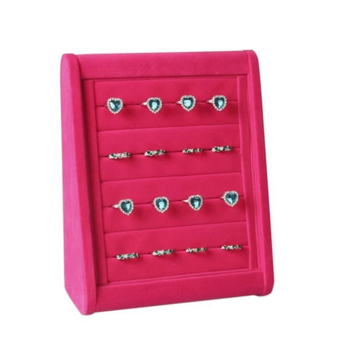 PLATEAU Pour BAGUES, Présentoir Pour Bijoux à Rouleaux Noir