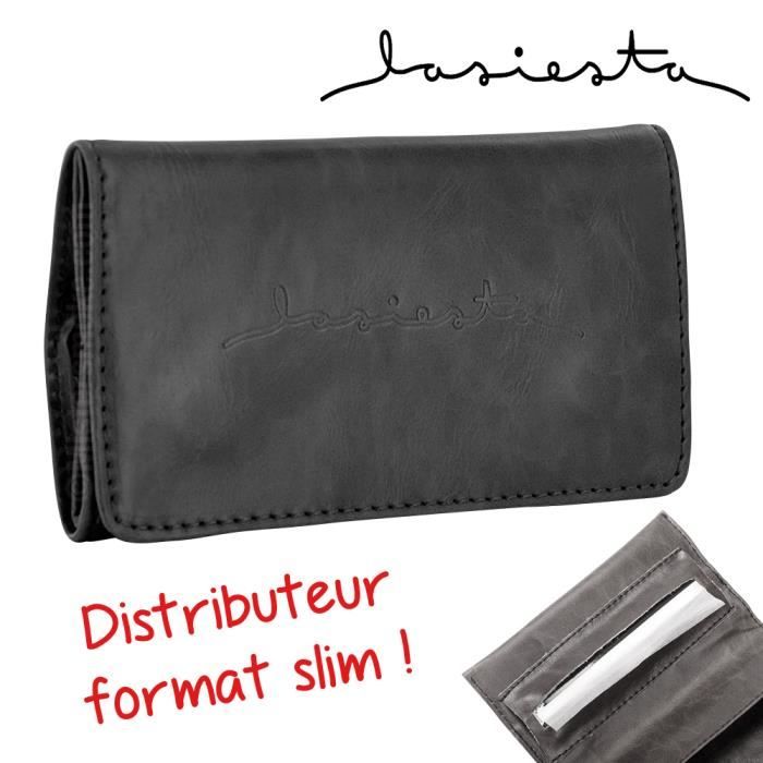 Blague /à tabac Carnet slim Lasiesta Noir