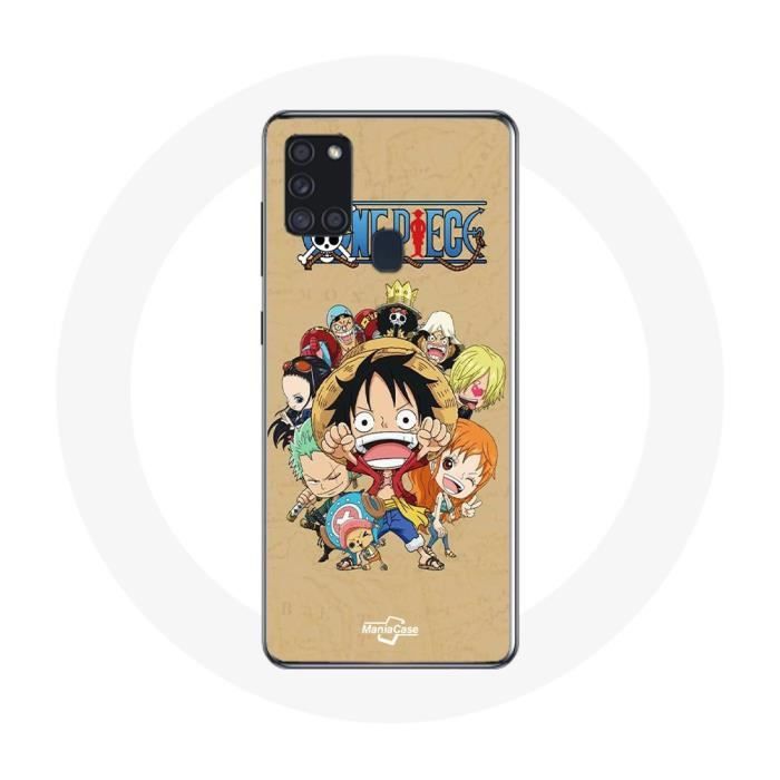 Coque Samsung Galaxy A21S One piece Manga Equipage du Chapeau de Paille