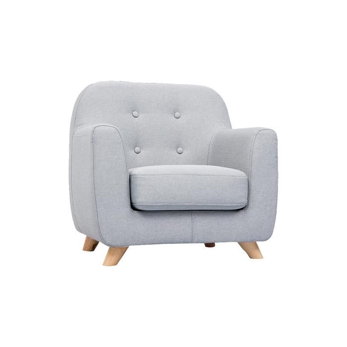 Miliboo Fauteuil Enfant Scandinave En Tissu Gris Clair Norkid Cdiscount Maison