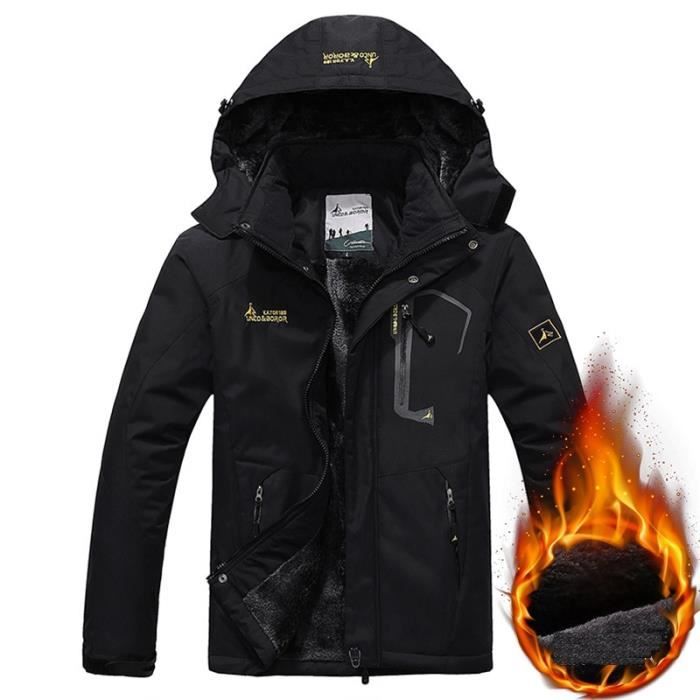 Hiver vestes imperm?�ables ?� capuche homme manteau d'ext?�rieur l?�ger zip respirant pour sport ski 
