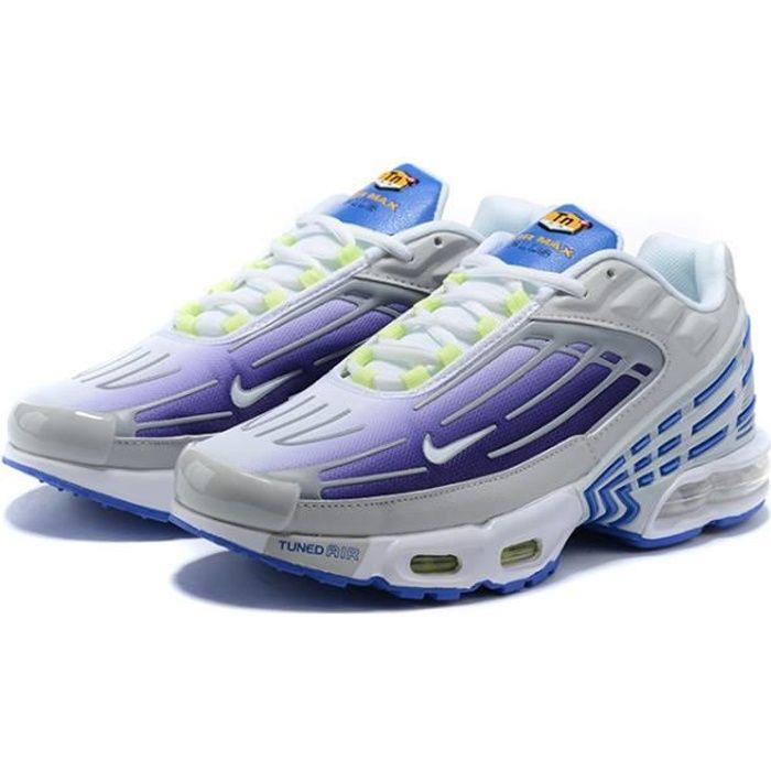 Baskets NIKEs AIRs TN Plus 3 chaussures de course pour hommes Bleu gris  violet - Cdiscount Sport