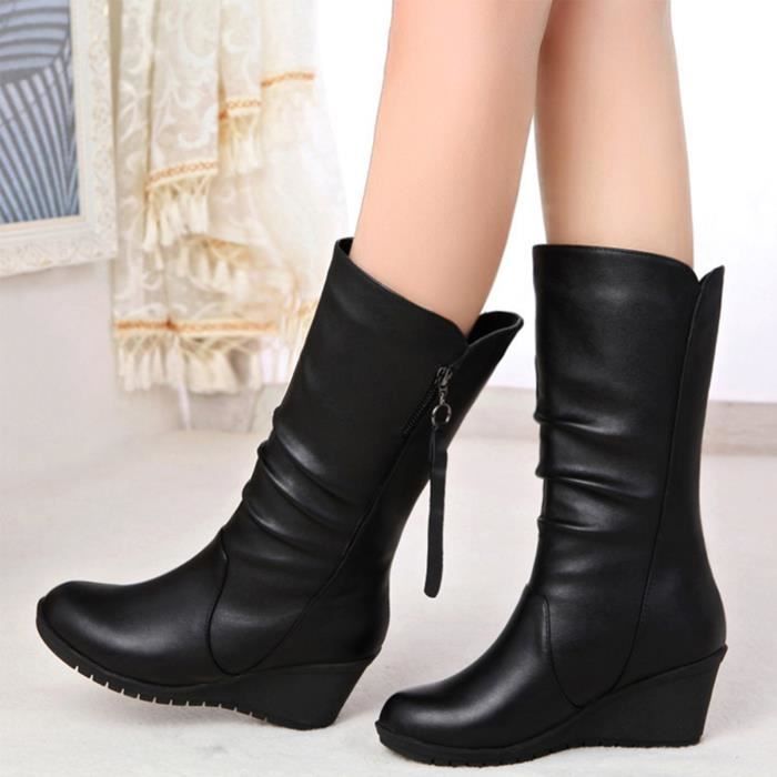 Bottines mi hotsell mollet femme