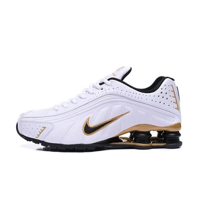 BASKET Baskets Shox R4 Homme Chaussures Entraînement de Sport Blanc ...