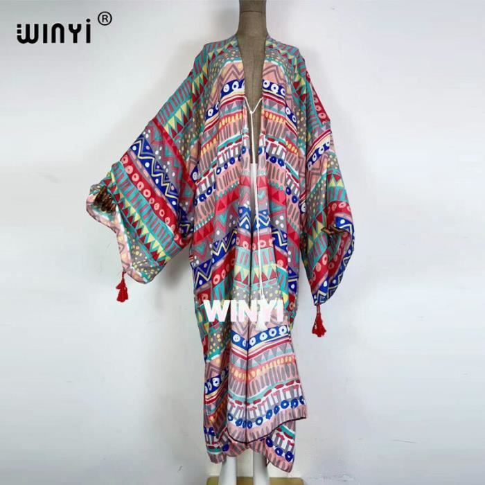 Robe De Plage Bohème – Tunique Goa, Rose, Imprimé Floral, Broderie