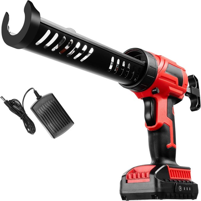 Pistolet à Mastic/silicone Sans Fil Varan Motors 20V + Batterie 2000mAh Et Chargeur