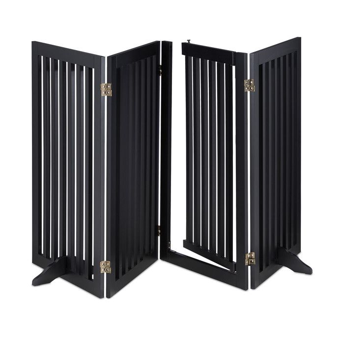 Meilleurs prix pour Relaxdays Barrière de sécurité non fixe, porte, pliable, pieds, H x L : 92x206 cm, pour enfants et chiens, noire