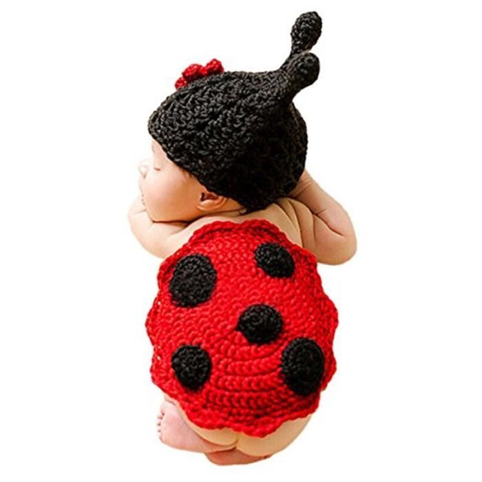 Bebe Deguisements Costume En Forme D Animal Bebe Vetements Photographie Crochet Tricot Rouge Cdiscount Puericulture Eveil Bebe