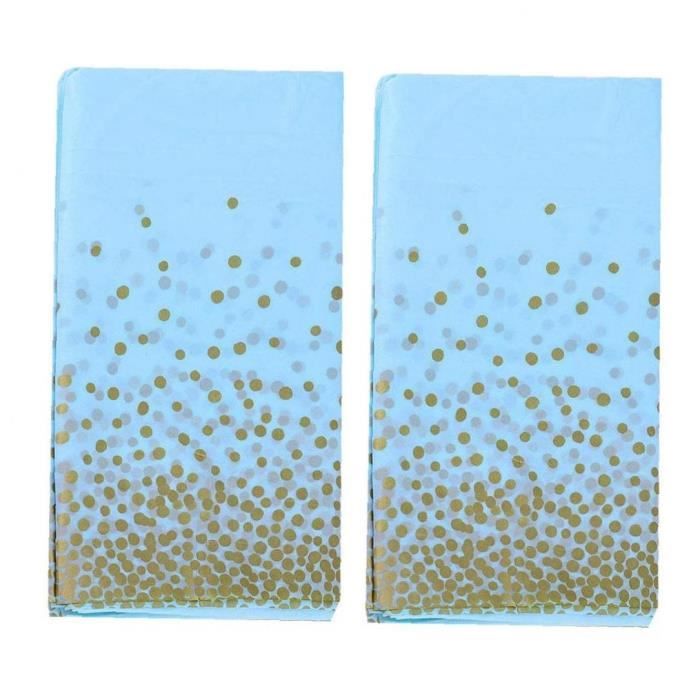 Nappes de Table à Pois pour Intérieur ou Extérieur FuninCrea Nappe de Fête de 2 Packs Noir pour Fête d/'anniversaire Nappes de Fête de 54 x 108 Pouces Couvertures de Table pour Mariage