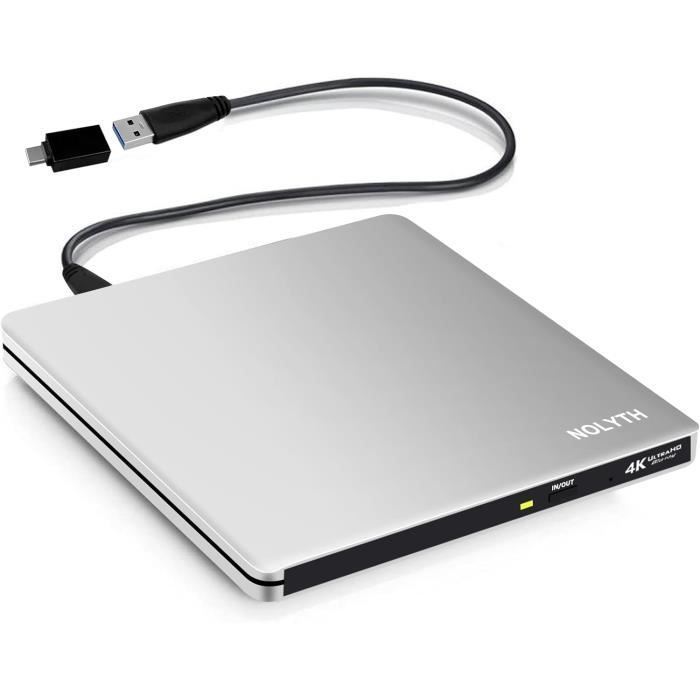 Lecteur Blu Ray Externe Usb 3 0 Type C Uhd 4K Cd Dvd Blu Ray Graveur 3D lecteur-blu-ray-externe-usb-3-0-type-c-uhd-4k-cd-dvd-blu-ray-graveur-3d