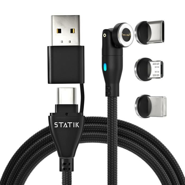 A.S 3 In 1 Magnetic Phone Charger Cable, 360° & 180 - Foto 12