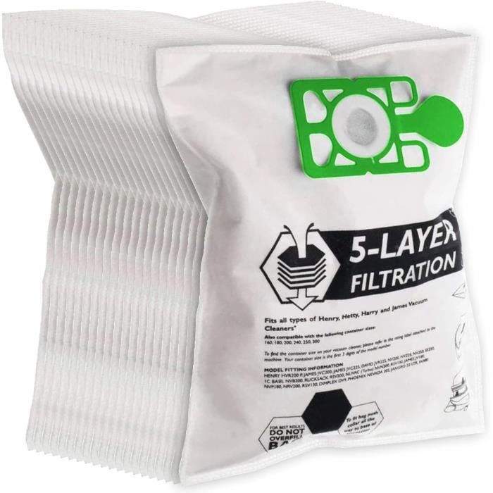 Vhbw 20x Sacchetto Compatibile Con Numatic RSB140, PVT390-A, PVT220-A - Foto 6