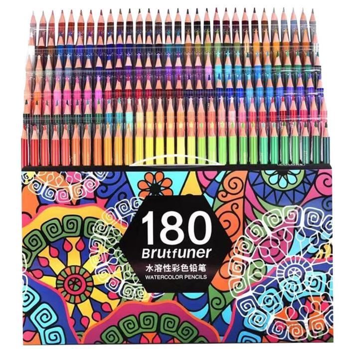 Set De 180 Crayons De Couleur Abeec – 18 Couleurs, Boîte Carton, Pour Enfants Et Adultes, école Et Maison