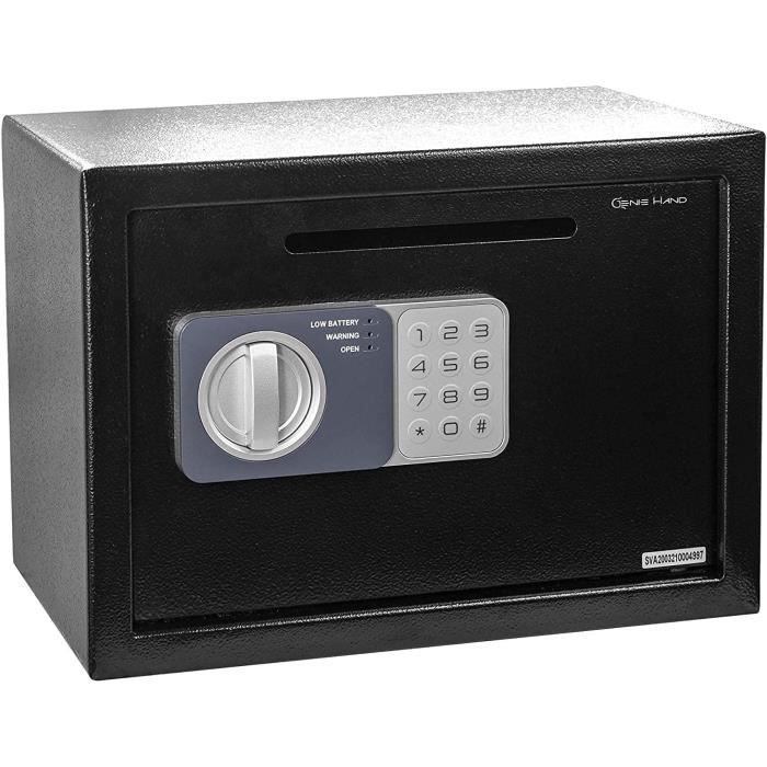 Genie Hand Cassaforte Elettronica Grande Con Codice E Chiave - Serratura B-Class, Anti-Bounce, Per Soldi E Gioielli