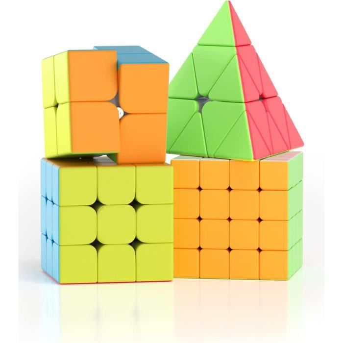 ROXENDA Speed Cube Set 2x2 3x3 4x4 Pyramid Cube de Vitesse Cube Magique ROXENDA Speed Cube Set 2x2 3x3 4x4 Pyramid Cube de Vitesse Cube Magique