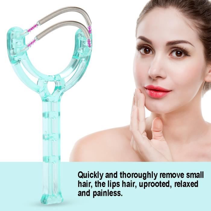 Épilateur Facial à Ressort - Rose - écologique Pour Enlever Duvet Et Poils Fins