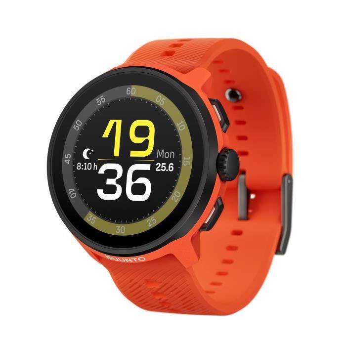 Montre connectée GPS de sport - SUUNTO RUN - 1 39 - Bracelet silicone - Coral Orange