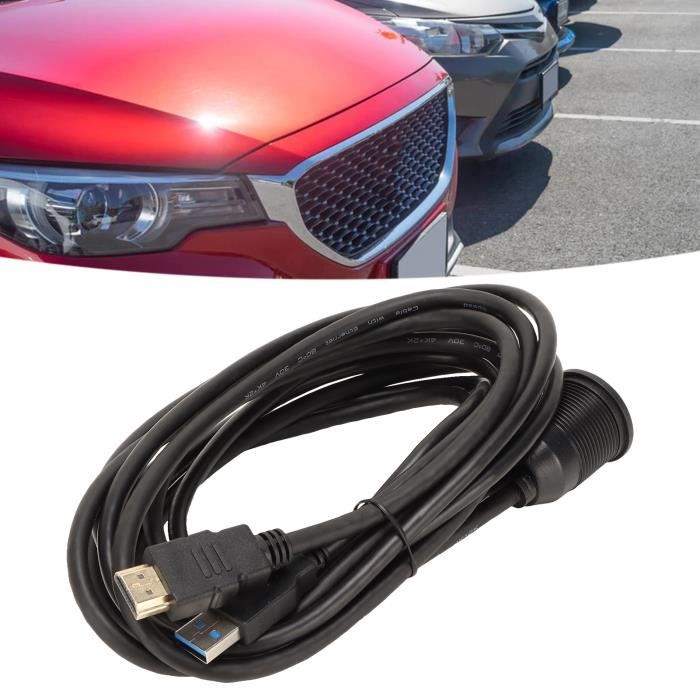 TABLEAU DE BORD Facile à Installer USB Mâle Vers Femelle Extension Pour